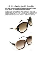 Mắt kính quý phái và sành điệu cho phái đẹp pot