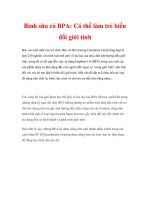 Bình sữa có BPA: Có thể làm trẻ biến đổi giới tính potx