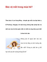 Bảo vệ mắt trong mùa hè? pptx