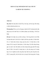 ĐẶC ĐIỂM BỆNH THỦY ĐẬU TRẺ EM pdf