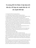 Tư tưởng Hồ Chí Minh về đại đoàn kết dân tộc, kết hợp sức mạnh dân tộc với sức mạnh thời đại pot