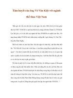 Tâm huyết của ông Võ Văn Kiệt với ngành thể thao Việt Nam pot