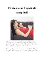 Có nên ăn cho 2 người khi mang thai? pps