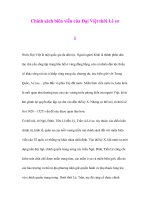 Chính sách biên viễn của Đại Việt thời Lê sơ - 1 docx