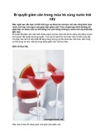 Bí quyết giảm cân trong mùa hè cùng nước trái cây doc