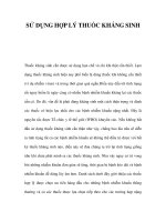 SỬ DỤNG HỢP LÝ THUỐC KHÁNG SINH ppt