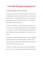 ma túy và tác hại của việc sự dụng ma túy - Cách nhận biết người sử dụng ma tuý ppt