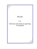 Đề tài Chiến lược kinh doanh của ngân hàng VietcomBank