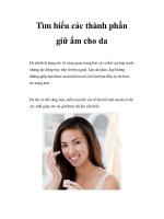 Tìm hiểu các thành phần giữ ẩm cho da pptx