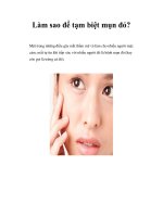 Làm sao để tạm biệt mụn đỏ? pps