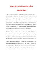 nơi nào có ý chí, nơi đó có con đường - Người phụ nữ dời non lấp biển ở Appalachians pps