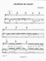 Bản nhạc Unbreak my heart pptx