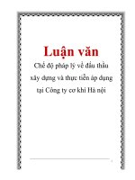 Luận văn Chế độ pháp lý về đấu thầu xây dựng và thực tiễn áp dụng tại công ty cơ khí Hà Nội