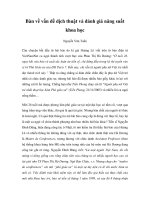 Bàn về vấn đề dịch thuật và đánh giá năng suất khoa học ppt