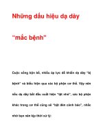 Những dấu hiệu dạ dày “mắc bệnh” ppt