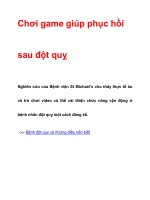 Chơi game giúp phục hồi sau đột quỵ doc