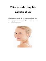 Chữa nám da bằng liệu pháp tự nhiên ppsx