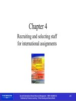 International human resource management - Chapter 4 pot