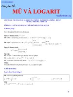chuyên đề mũ và logarit