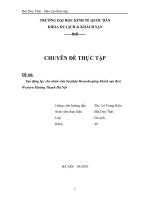 DU LỊCH VÀ KHÁCH SẠN - Báo cáo thực tập phần 1 ppsx