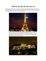 9 điểm du lịch hấp dẫn nhất châu Âu pps