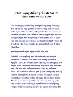 Chất lượng điều trị cần đi đôi với nhận thức về sức khỏe pdf