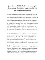 Quan điểm của Hồ Chí Minh về mối quan hệ giữa đặc trưng mục tiêu và đặc trưng phương thức của chủ nghĩa xã hội ở Việt Nam pps