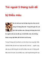 Trẻ ngoài 5 tháng tuổi dễ bị thiếu máu pptx