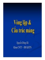 Vòng lặp & Cấu trúc mảng pot