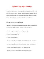 giới thiệu ngành nghề - Ngành Công nghệ Hóa học docx