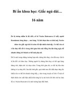 Bí ẩn khoa học: Giấc ngủ dài… 16 năm pps