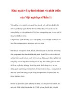 LƯỢC SỬ VIỆT NGỮ HỌC - Khái quát về sự hình thành và phát triển của Việt ngữ học (Phần 1) ppt