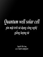 Pin mặt trời sử dụng công nghệ giếng lượng tử ( quantum well solar cell pot