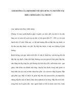 ẢNH HƯỞNG CỦA BỆNH ĐỐI VỚI LIỀU DÙNG VÀ NGUYÊN TẮC ĐIỀU CHỈNH LIỀU CỦA THUỐC docx