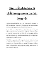 Sản xuất phân bón lá chất lượng cao từ da thải động vật ppsx
