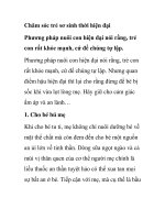 Chăm sóc trẻ sơ sinh thời hiện đại docx