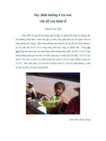 Suy dinh dưỡng ở trẻ em: vấn đề của kinh tế ppsx