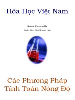 MỘT SỐ PHƯƠNG PHÁP TÍNH TOÁN NỒNG ĐỘ pptx