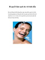 Bí quyết làm sạch da với tinh dầu pot