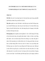 SO SÁNH HIỆU QUẢ CỦA TRÂM PROTAPER QUAY TAY VÀ PROTAPER QUAY MÁY TRONG SỬA SOẠN ỐNG pot