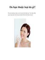 Da bạn thuộc loại da gì? pps