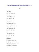 Đại Việt - thời kỳ phân liệt Trịnh Nguyễn (1600 - 1777) - 1 doc