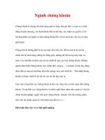 giới thiệu ngành nghề - Ngành chứng khoán pptx