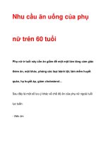 Nhu cầu ăn uống của phụ nữ trên 60 tuổi doc