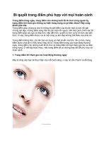 Bí quyết trang điểm phù hợp với mọi hoàn cảnh pdf