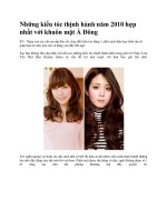 Những kiểu tóc thịnh hành năm 2010 hợp nhất với khuôn mặt Á Đông pptx