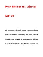Phân biệt cận thị, viễn thị, loạn thị ppt