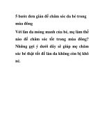 5 bước đơn giản để chăm sóc da bé trong mùa đông pdf