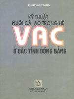 Kỹ thuật nuôi cá ao trong hệ VAC ở các tỉnh đồng bằng part 1 pptx