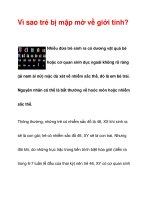 Vì sao trẻ bị mập mờ về giới tính? docx